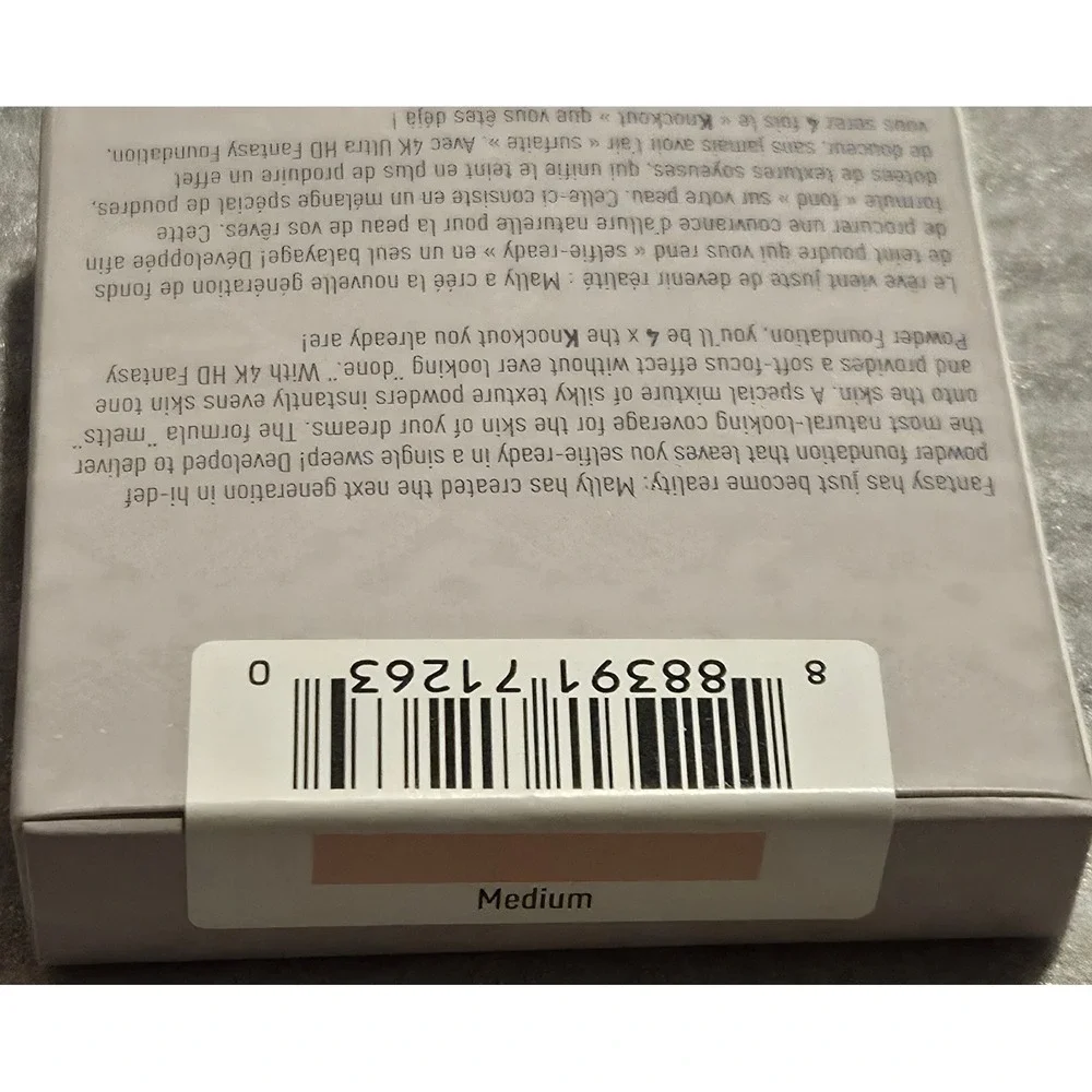 Mally 4K Ultra HD Fantasy Foundation Medium Powder 0.33oz 9.5g New in Box